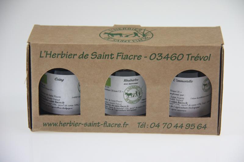 Coffret cadeau de 3 confits de fleurs (L'Herbier de Saint-Fiacre)