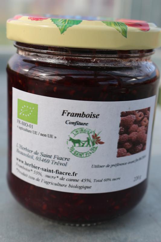 confiture de framboise pot de 230 g (L'Herbier de Saint-Fiacre)