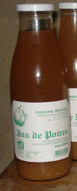 Jus de poires - Bouteille 75 cl (Domaine de Franchesse)