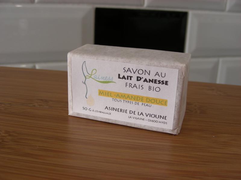 Petit savon de poche au lait d'anesse bio (Asinerie de la Vioune)