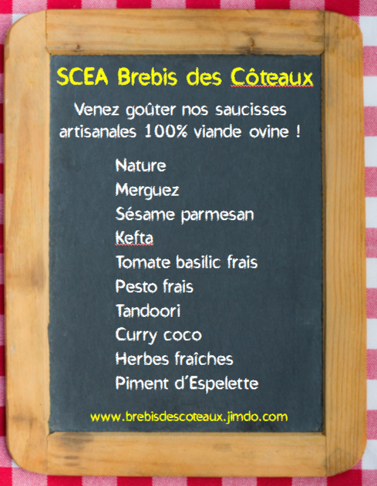Merguez douces - 100% viande ovine (Brebis des Côteaux)