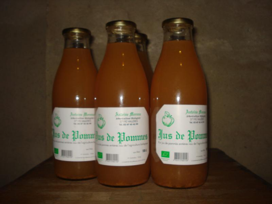 jus de pommes - carton de 6 bouteilles d'1 litre (Domaine de Franchesse)