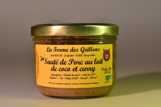 sauté de porc au lait de coco et curry (La Ferme des Grillons)