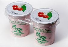4 yaourts cerise (La ferme du petit Franchesse)