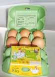 6 oeufs moyens fermier bio extra frais (La Ferme Tradition)