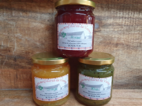 trio de confiture Fraise Orange Kiwi 270 g (Les confitures de Vanes)